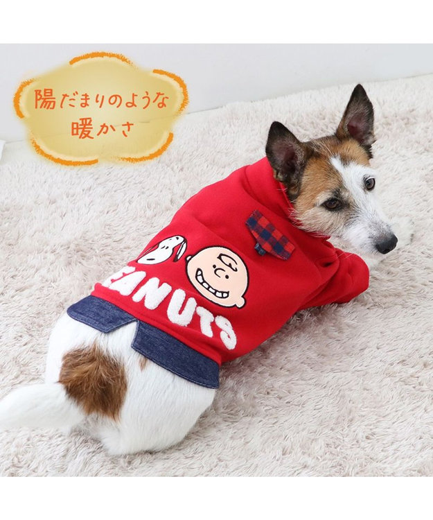 PET PARADISE スヌーピー ペティヒートDAN ハイネックTシャツ 小型犬 赤