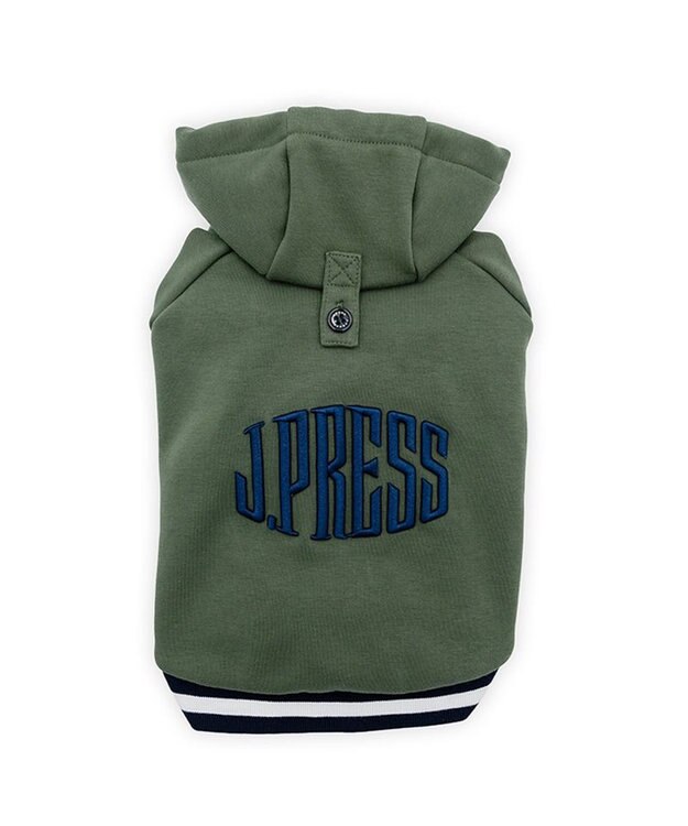 PET PARADISE J.PRESS 立体刺繍パーカー  中型犬 グリーン