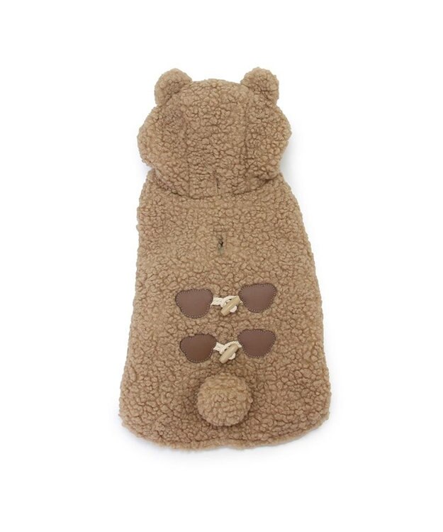 PET PARADISE ペットパラダイス くまちゃん 遠赤外線 綿入ベスト 《チェック柄》小型犬 茶