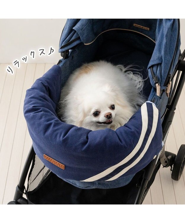 PET PARADISE ペットパラダイス  カート用 クッション ライン ネイビー