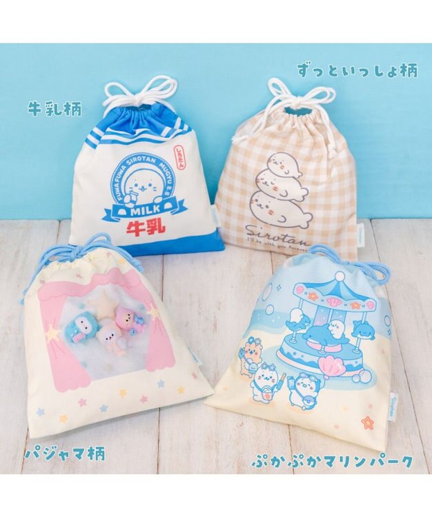 Mother garden しろたん 巾着 《パジャマ柄》 パジャマ柄