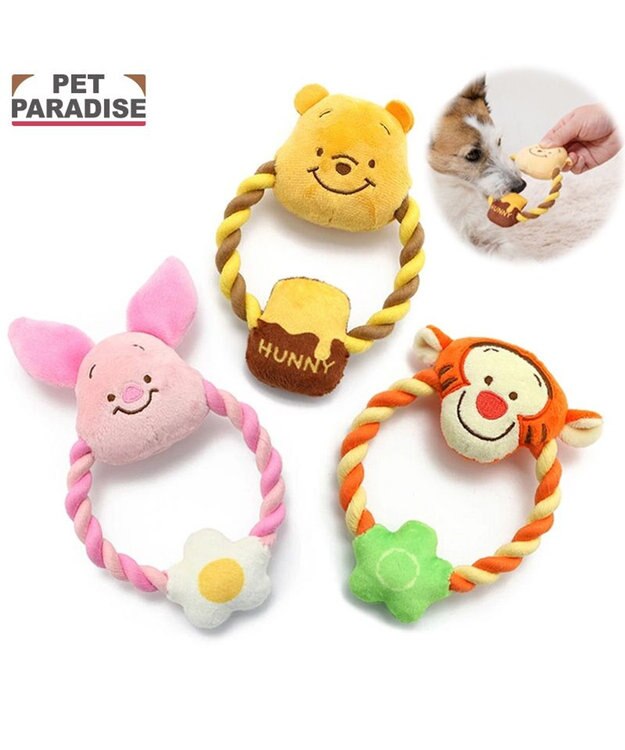PET PARADISE ディズニー くまのプーさん ロープ おもちゃ 《プーさん/ピグレット/ティガー》 プーさん