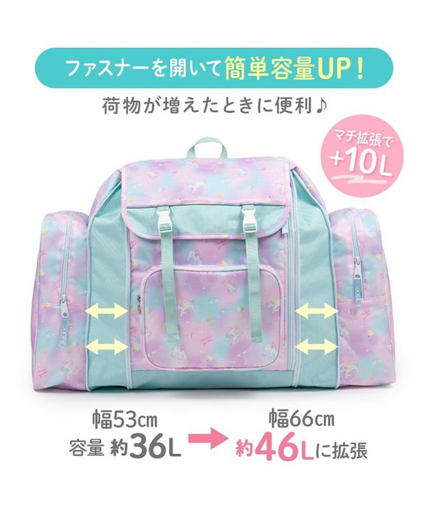 Mother garden マザーガーデン ユニコーン トラベル リュック 《コットンキャンディ柄》 コットンキャンディ柄