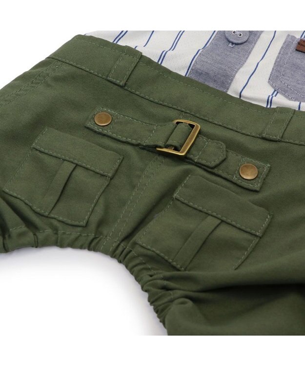 PET PARADISE ペットパラダイス エコメイド 襟付き パンツつなぎ 小型犬 ホワイト×ブルー