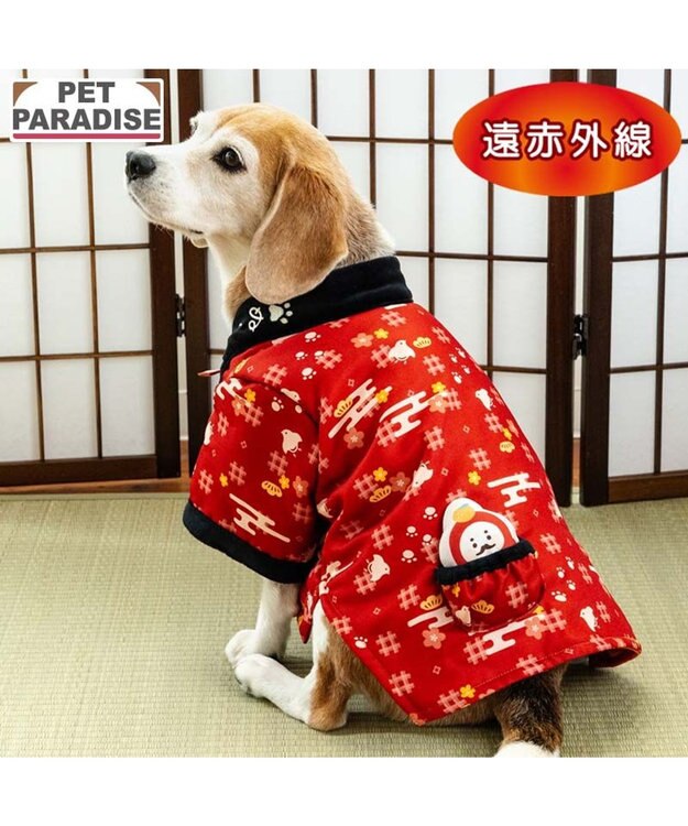 PET PARADISE ペットパラダイス 半纏《千鳥柄》 中型犬 大型犬 レッド