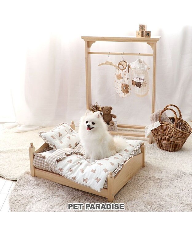 PET PARADISE ペットパラダイス 犬用 木製 ハンガーラック 小型犬 茶