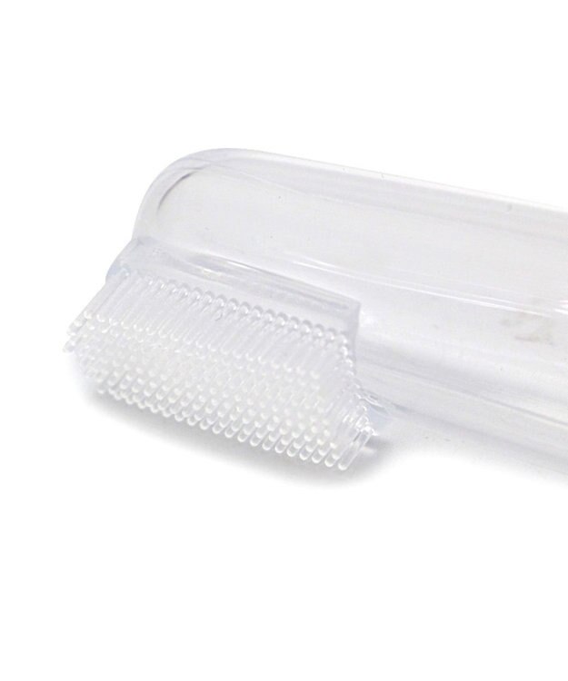 PET PARADISE ペットパラダイス シリコン製 指 歯ブラシ 2個入り 白～オフホワイト