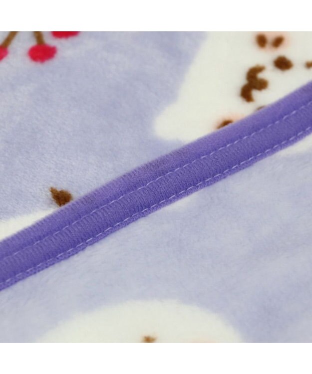 Mother garden しろたん シングル毛布 《シマエナガ》 140×200cm パープル