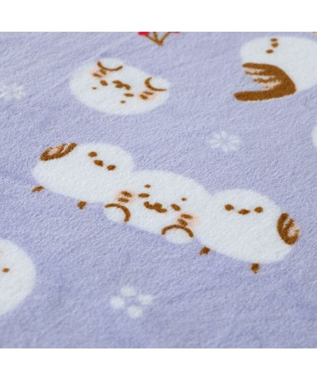 Mother garden しろたん シングル毛布 《シマエナガ》 140×200cm パープル