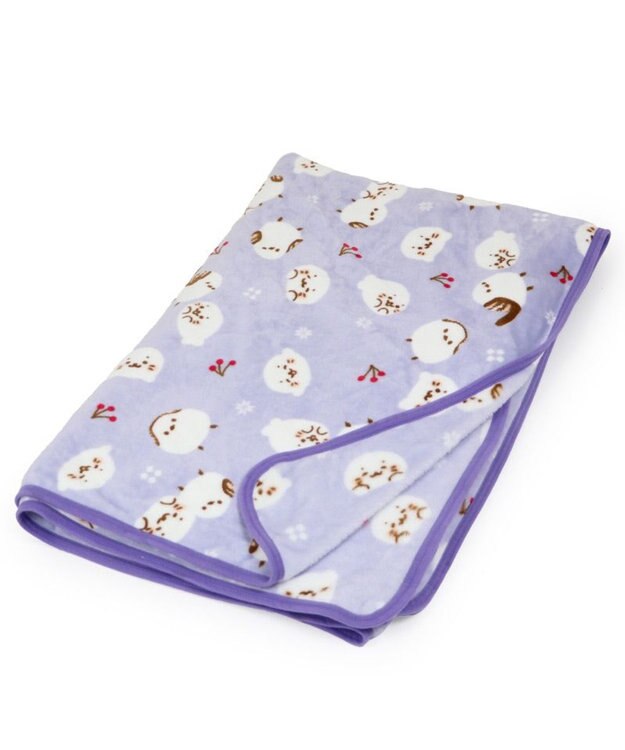 Mother garden しろたん シングル毛布 《シマエナガ》 140×200cm パープル