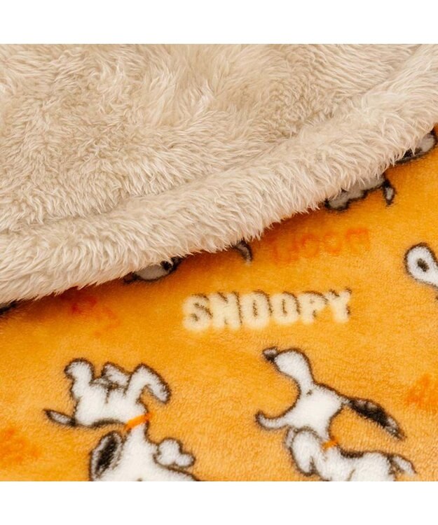 PET PARADISE スヌーピー  遠赤外線 丸マット 《てくてく》S 径70cm オレンジ