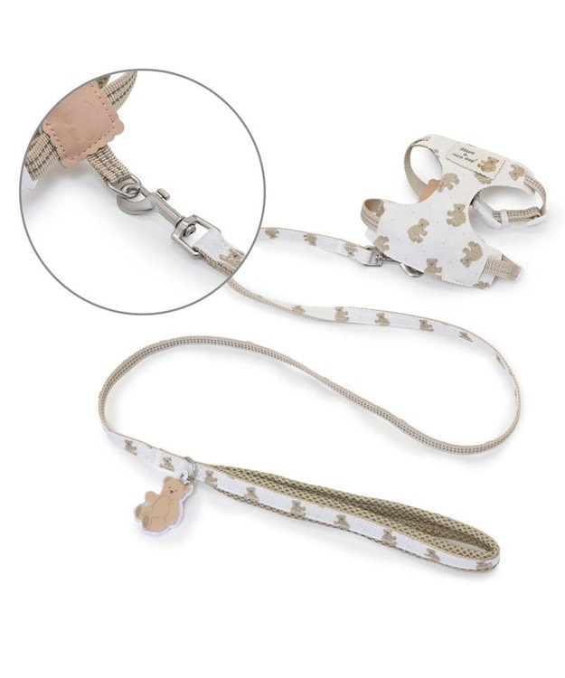 PET PARADISE ペットパラダイス くまちゃん スリム ハーネス＆リード 小型犬 SS くまちゃん柄