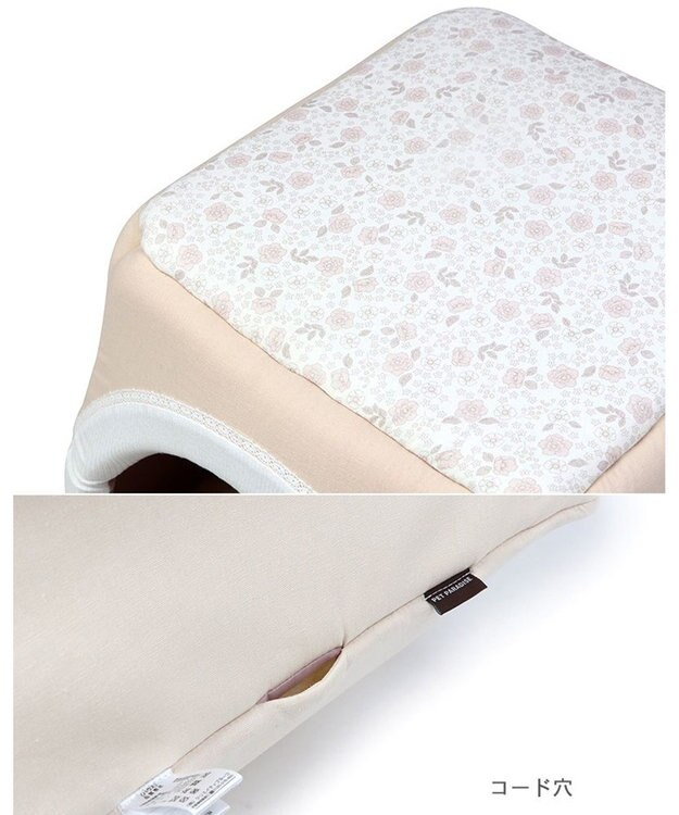 PET PARADISE 花柄 ２ｗａｙハウス カドラーベッド  (40×40cm) 白~オフホワイト