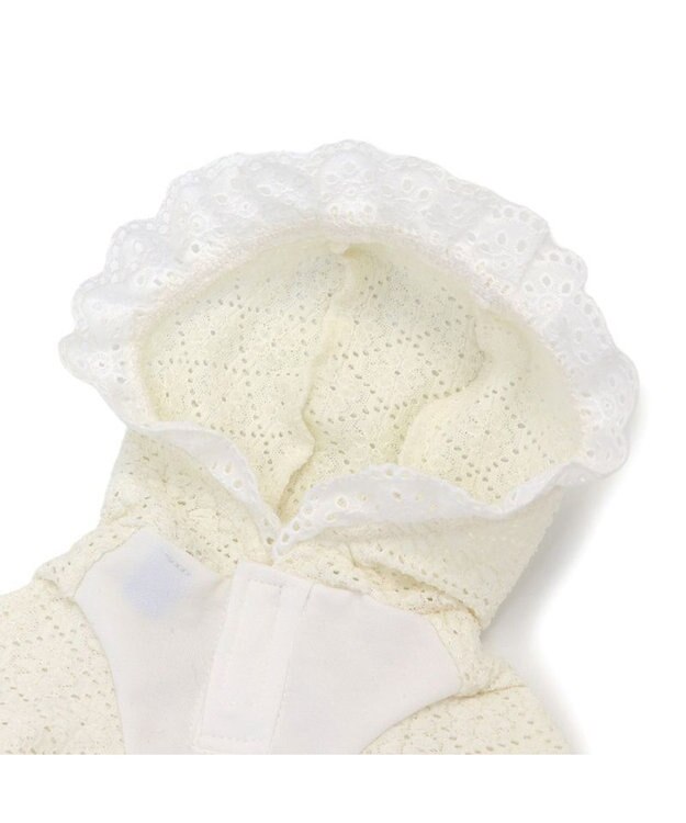 PET PARADISE ペットパラダイス ふりふり レースパーカー 小型犬 オフホワイト