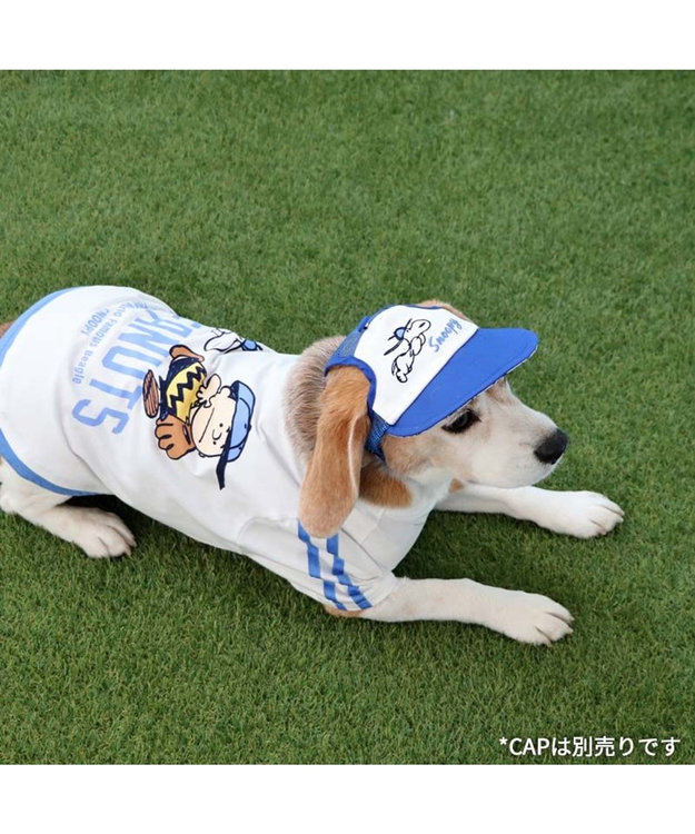 PET PARADISE スヌーピー Tシャツ 《ファインプレー柄》 白色 中型犬 大型犬 ファインプレー柄
