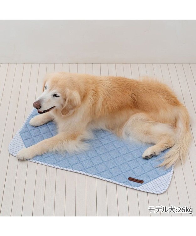 PET PARADISE ペットパラダイス クールマット 《シャンブレー風》 Ｍ ライトブルー