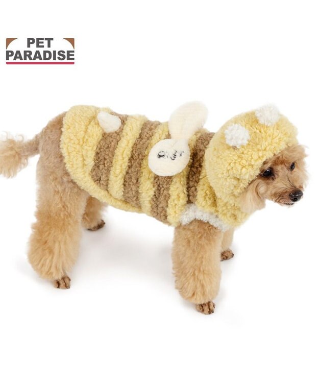 PET PARADISE ペットパラダイス 蜂 くるふわ なりきり パーカー 小型犬 イエロー