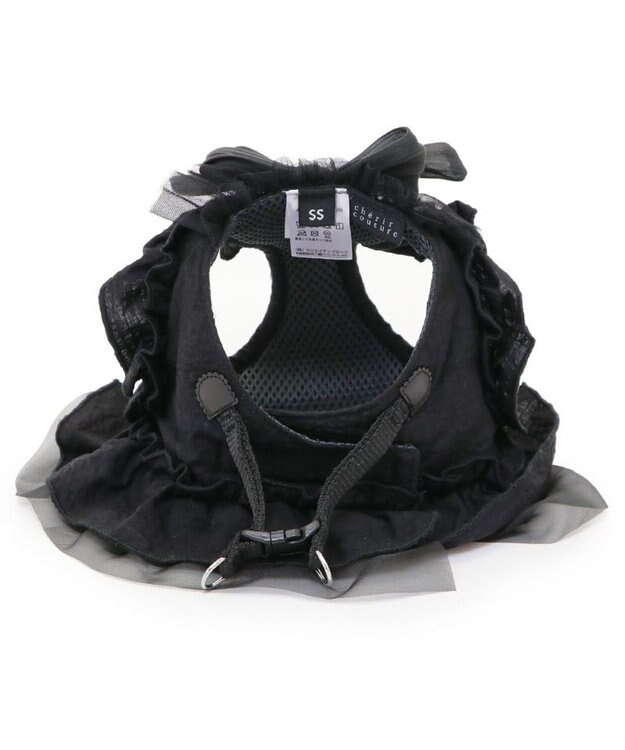 PET PARADISE cherircouture フリフリハーネス 《ブラック》 小型犬 ＳＳ ブラック