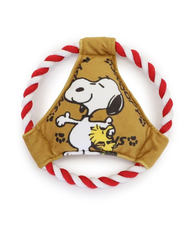 PET PARADISE スヌーピー ロープフリスビー トイ レッド