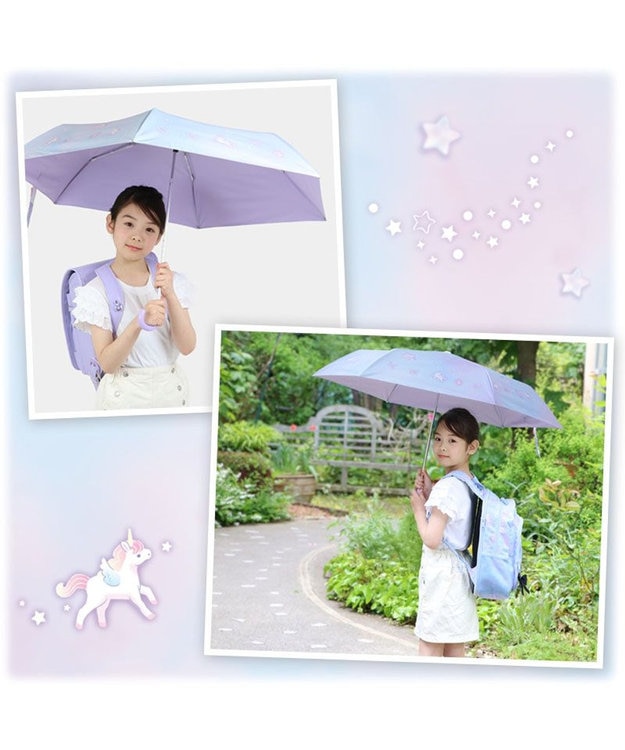 Mother garden マザーガーデン ユニコーン 晴雨兼用 折り畳み傘 子供用 50cm 0