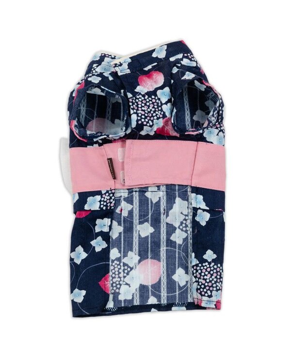 PET PARADISE ペットパラダイス 浴衣 《紫陽花》 小型犬 ネイビー×ピンク
