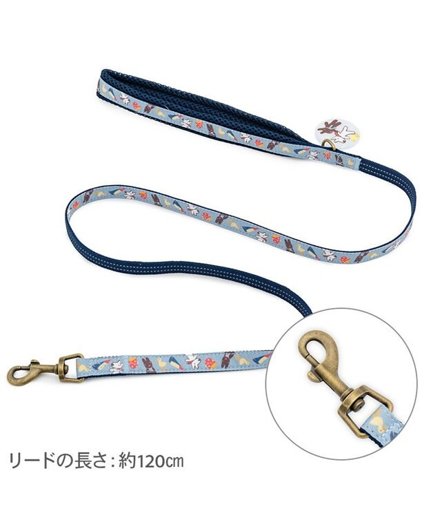 PET PARADISE リサとガスパール 刺繍柄 リード ＳＳ～Ｓ ブルー