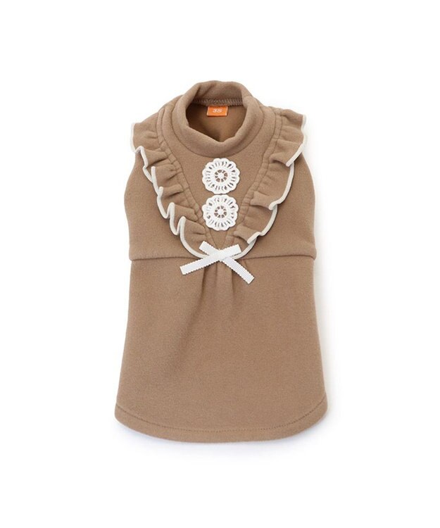 PET PARADISE ペットパラダイス ペティヒートDAN Tシャツ 《フリル花》 小型犬 茶系