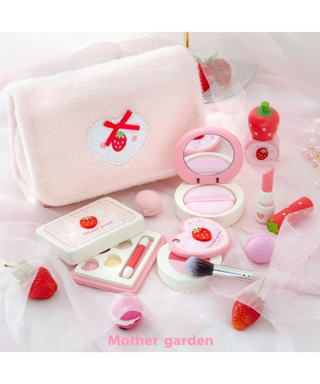 Mother garden マザーガーデン メイク ポーチセット 《いちごドット》 いちご ドット