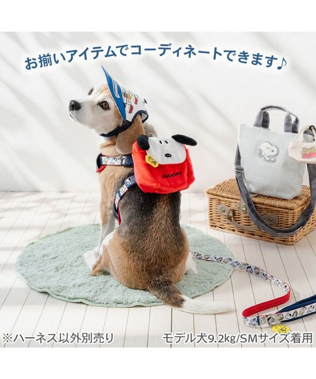 PET PARADISE スヌーピー なかよしリュックハーネス Ｍ レッド