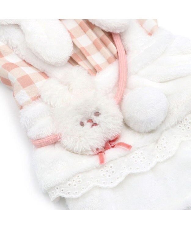 PET PARADISE ペットパラダイス チェック うさぎ スカート 小型犬 ホワイト×ピンク