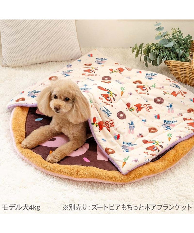 PET PARADISE ディズニー ズートピア 遠赤外線 ドーナツマット ブラウン
