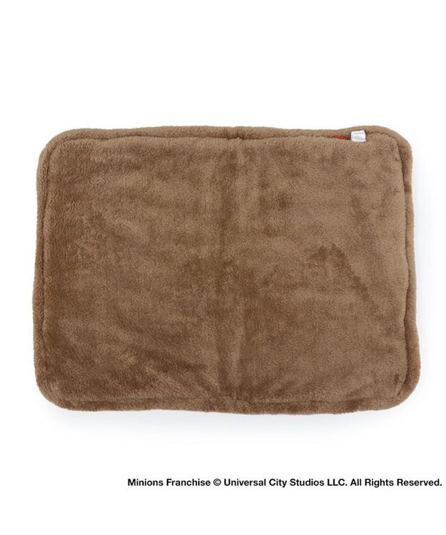 PET PARADISE ミニオン 遠赤外線 ボアマット 角型《コーヒ柄》 ブラウン