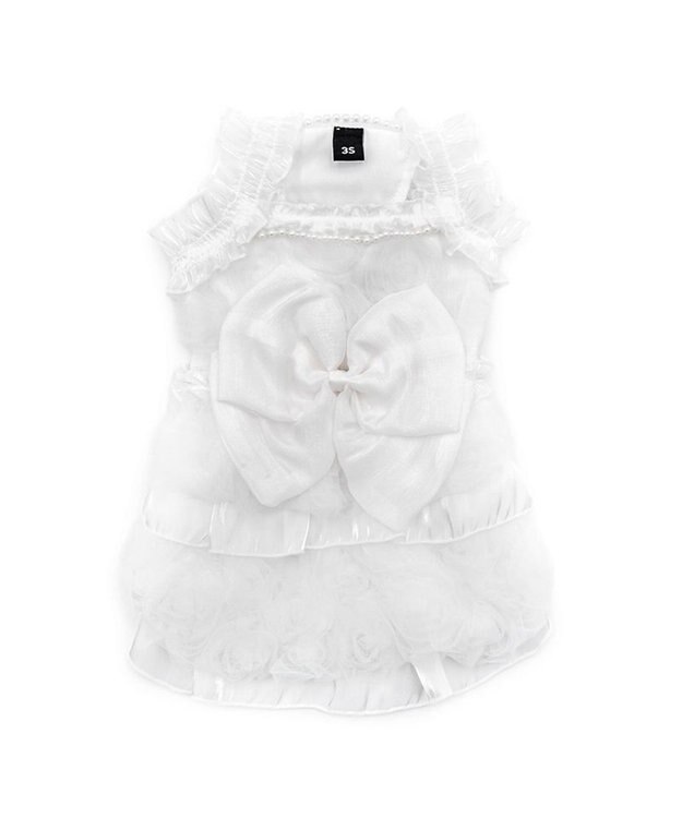 PET PARADISE cherircouture メニ―ローズ ワンピース ホワイト 小型犬 ホワイト