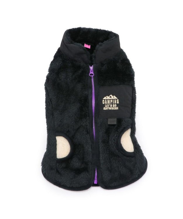 PET PARADISE ペットパラダイス 刺繍 背開き ベスト 小型犬 黒