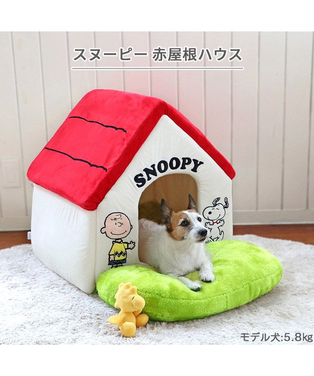 スヌーピー赤屋根ハウス　大 スヌーピー お庭付き赤い屋根 折り畳みハウス【大】 / PET