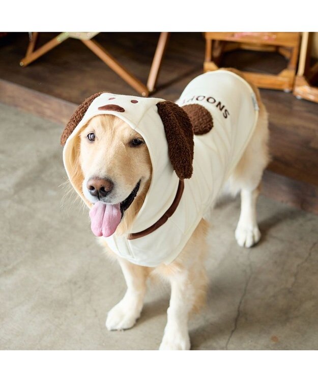 PET PARADISE スヌーピー 50s スヌーピーパーカー 《ホワイト》 中型犬 大型犬 オフホワイト