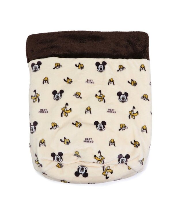 PET PARADISE ディズニー プルート 遠赤外線  寝袋 筒型 M ベージュ