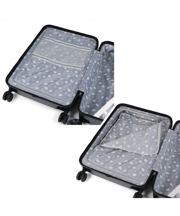 Mother garden しろたん スーツケース 《のっかり柄》 60L ブラック