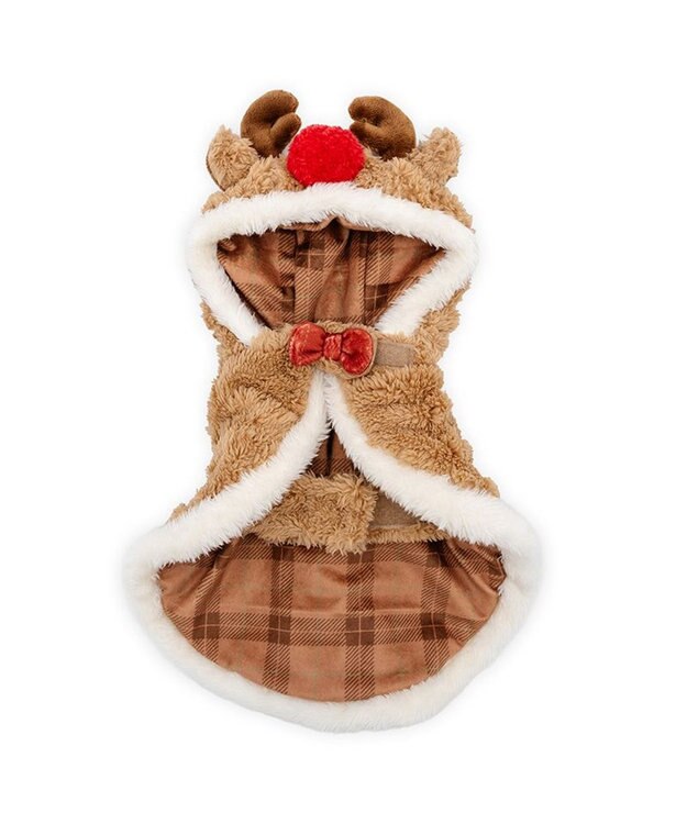 PET PARADISE ペットパラダイス トナカイ ポンチョ 2025 中型犬 大型犬 ライトブラウン