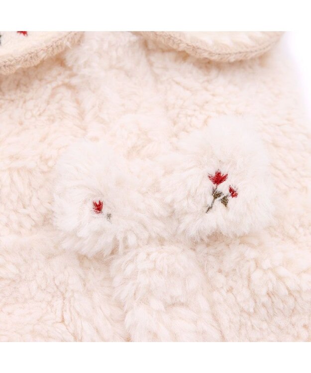 PET PARADISE ペットパラダイス お花刺繍 ボアベスト  小型犬 ホワイト