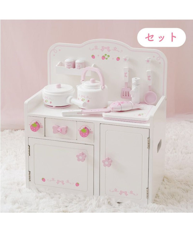 Mother garden マザーガーデン  スウィートストロベリーキッチン 《キッチンツール 9点付き》 小物ツール 9点付き