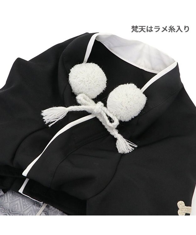 PET PARADISE ペットパラダイス 紋付袴 《シルバー》 小型犬 黒