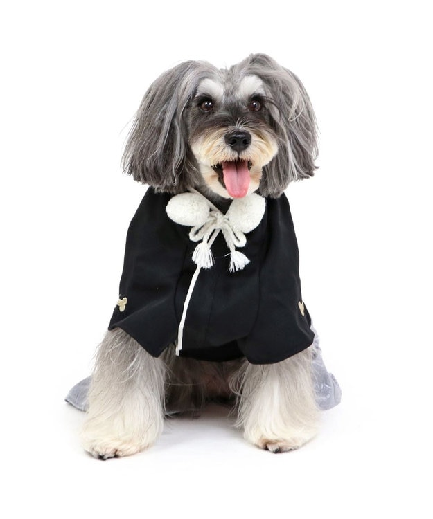 PET PARADISE ペットパラダイス 紋付袴 《シルバー》 小型犬 黒