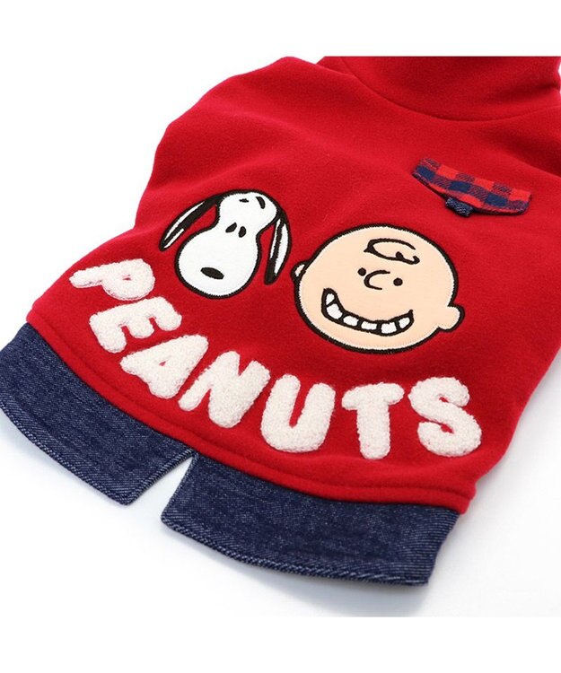 PET PARADISE スヌーピー ペティヒートDAN ハイネックTシャツ 中型犬 赤
