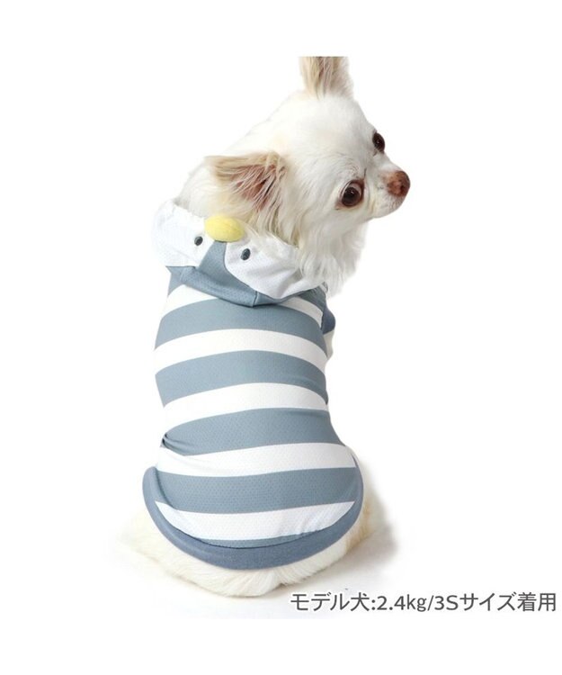 PET PARADISE ペットパラダイス エコメッシュ ペンギンパーカー 小型犬 グレー×ホワイト