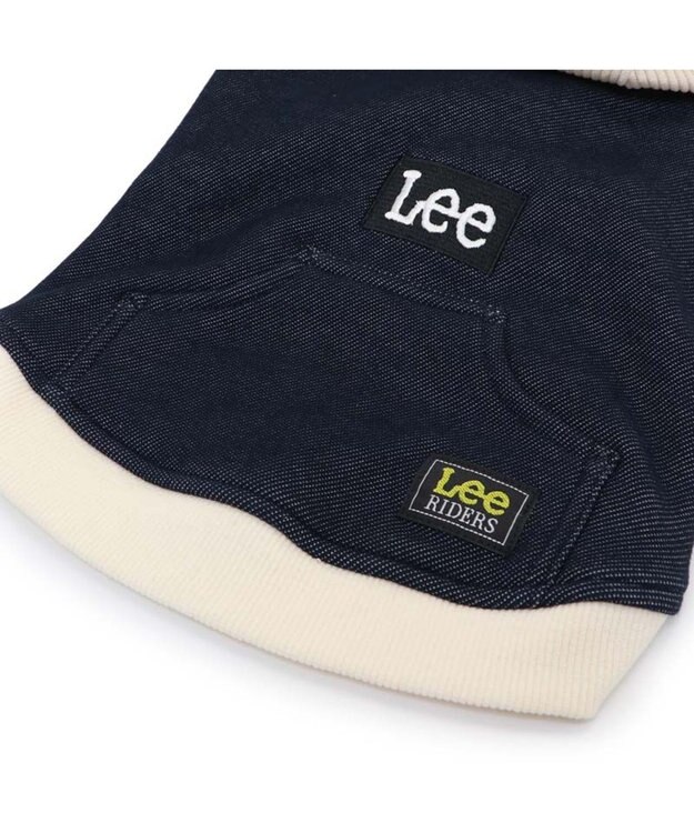 PET PARADISE Ｌｅｅ ニット デニム パーカー 小型犬 紺(ネイビー・インディゴ)