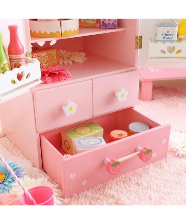 Mother garden 【ギフト巾着セット商品】マザーガーデン 野いちご デラックス冷蔵庫 《キューティー柄》 -