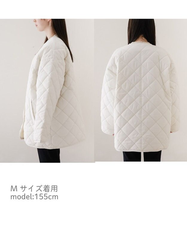 Mother garden しろたん キルティングジャケット ユニセックス 白～オフホワイト