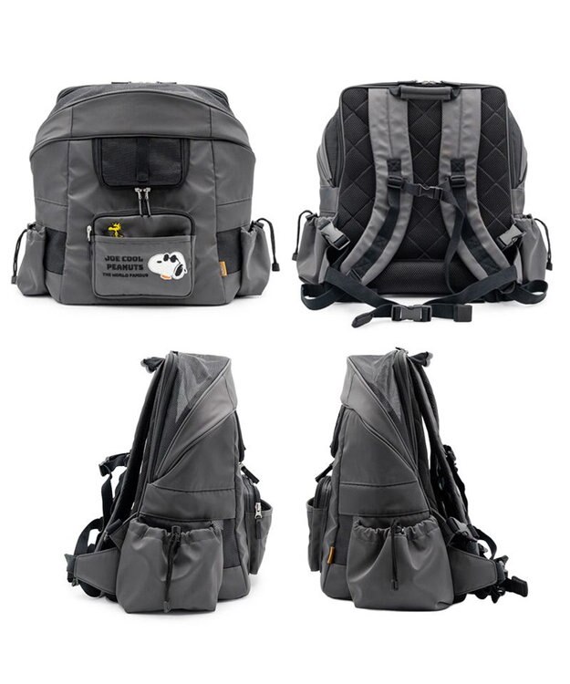 PET PARADISE スヌーピー ＪOE COOL オープン ハグ＆リュック 小型犬 スミクロ
