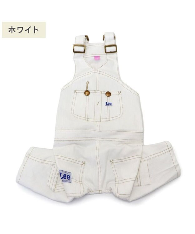 PET PARADISE Ｌｅｅ ホワイトデニム オーバーオール 小型犬 ホワイト